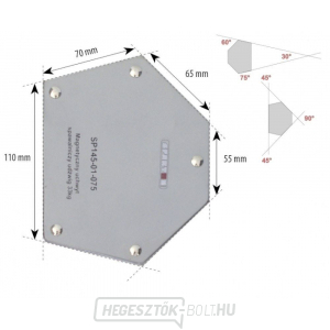 Szögmágnes 33kg, 6 négyzet alakú gallery main image