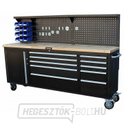 Műhely mobil asztal - ponk, szekrényekkel és perforált falú - ASTA gallery main image