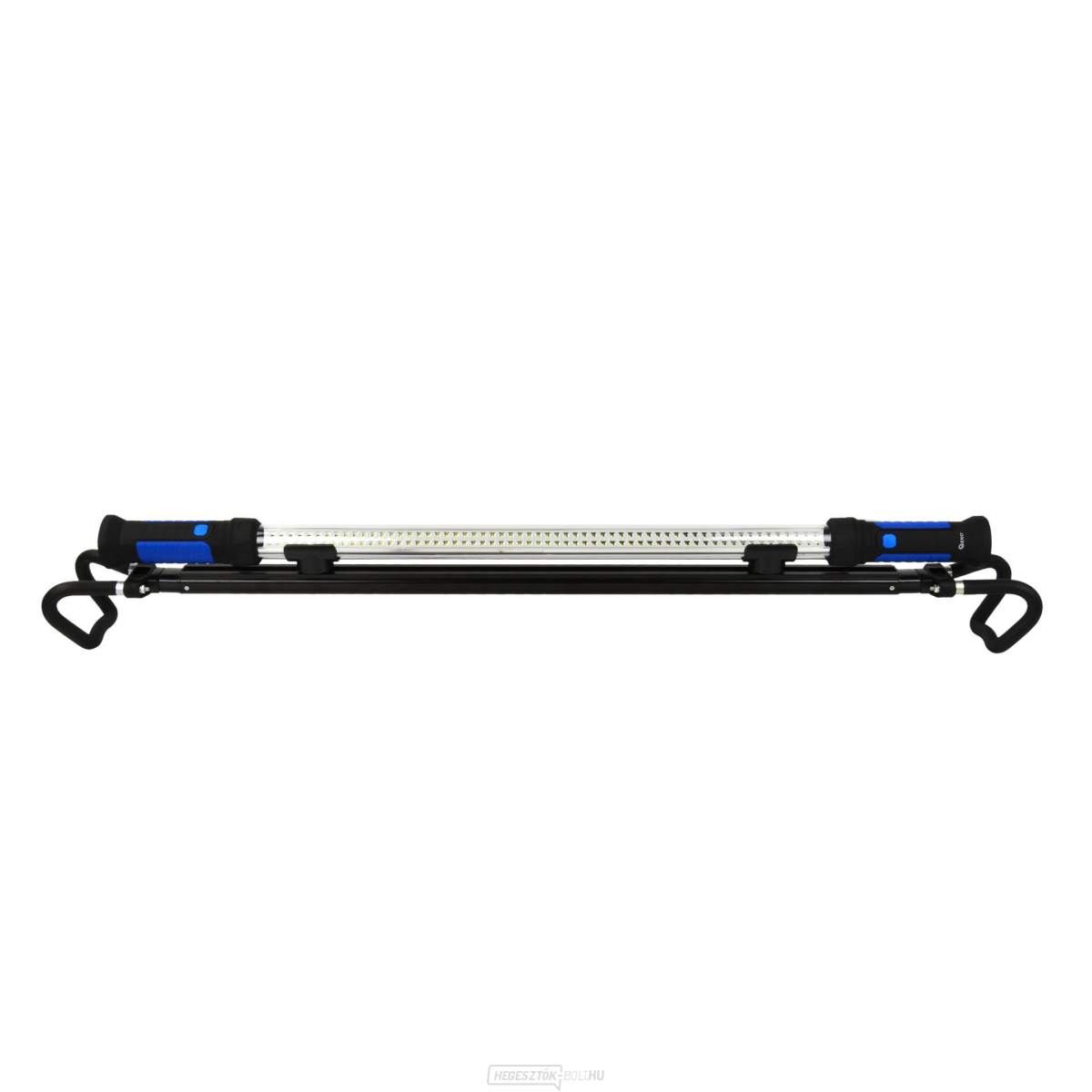 LED-es szerelőlámpa 120 SMD, újratölthető, állítható tartóval, kampókkal és mágnessel.