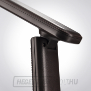 Solight LED asztali lámpa kijelzővel, 9W, választható fényhőmérséklet, bőr, barna Előnézet 