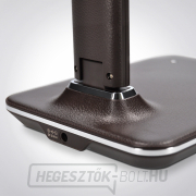 Solight LED asztali lámpa kijelzővel, 9W, választható fényhőmérséklet, bőr, barna náhled