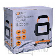 Solight LED reflektor 20W, hordozható, újratölthető, 1600lm, narancssárga-fekete Előnézet 