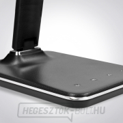 Solight LED asztali lámpa kijelzővel, 9W, választható fényhőmérséklet, bőr, fekete náhled