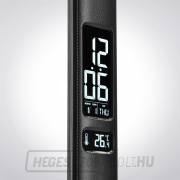 Solight LED asztali lámpa kijelzővel, 9W, választható fényhőmérséklet, bőr, fekete náhled