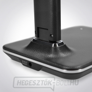 Solight LED asztali lámpa kijelzővel, 9W, választható fényhőmérséklet, bőr, fekete náhled
