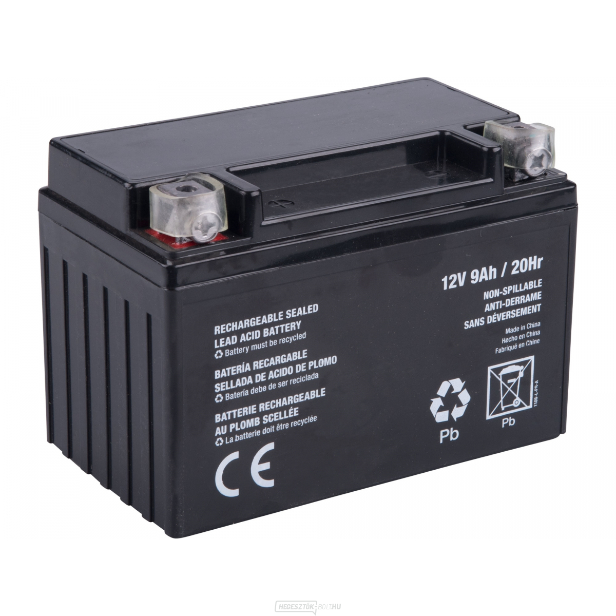 Akkumulátor elektromos indításhoz, 12V, 9Ah