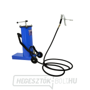 Pneumatikus kenőgép, térfogata 6 liter, tömlő 4 méter, pedállal, mobil Pneumatikus kenőgép, térfogata 6 liter, tömlő 4 méter, pedállal, mobil gallery main image