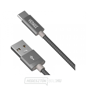 YENKEE YCU 302 GY USB A 2.0/USB C 2m szürke kábel YENKEE YCU 302 GY USB A 2.0/USB C 2m szürke gallery main image