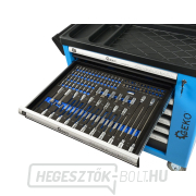 Műhelyszerelő kocsi felszerelve, 243 szerszámmal, 7 fiókkal és szekrénnyel - GEKO G10833 náhled