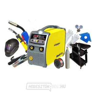 KOWAX GeniMig 220 MIG/MAG,MMA Torch Ultra 4m kábelek Szelep Motorháztető kosár huzal mágnes kesztyűs palack gallery main image