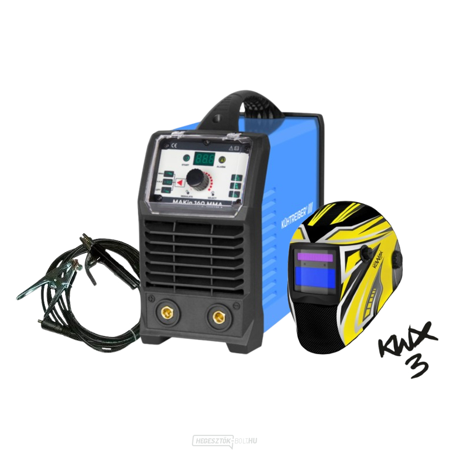 MAKIN 200 Multi MIG LCD PFC inverter + 4m-es égő + sisak