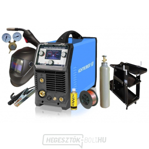 Inverter MAKIN 200 Multi MIG LCD PFC + zseblámpa 4m + tető + palack + kocsi + szelep + vezeték + szep. spray + kábelek gallery main image