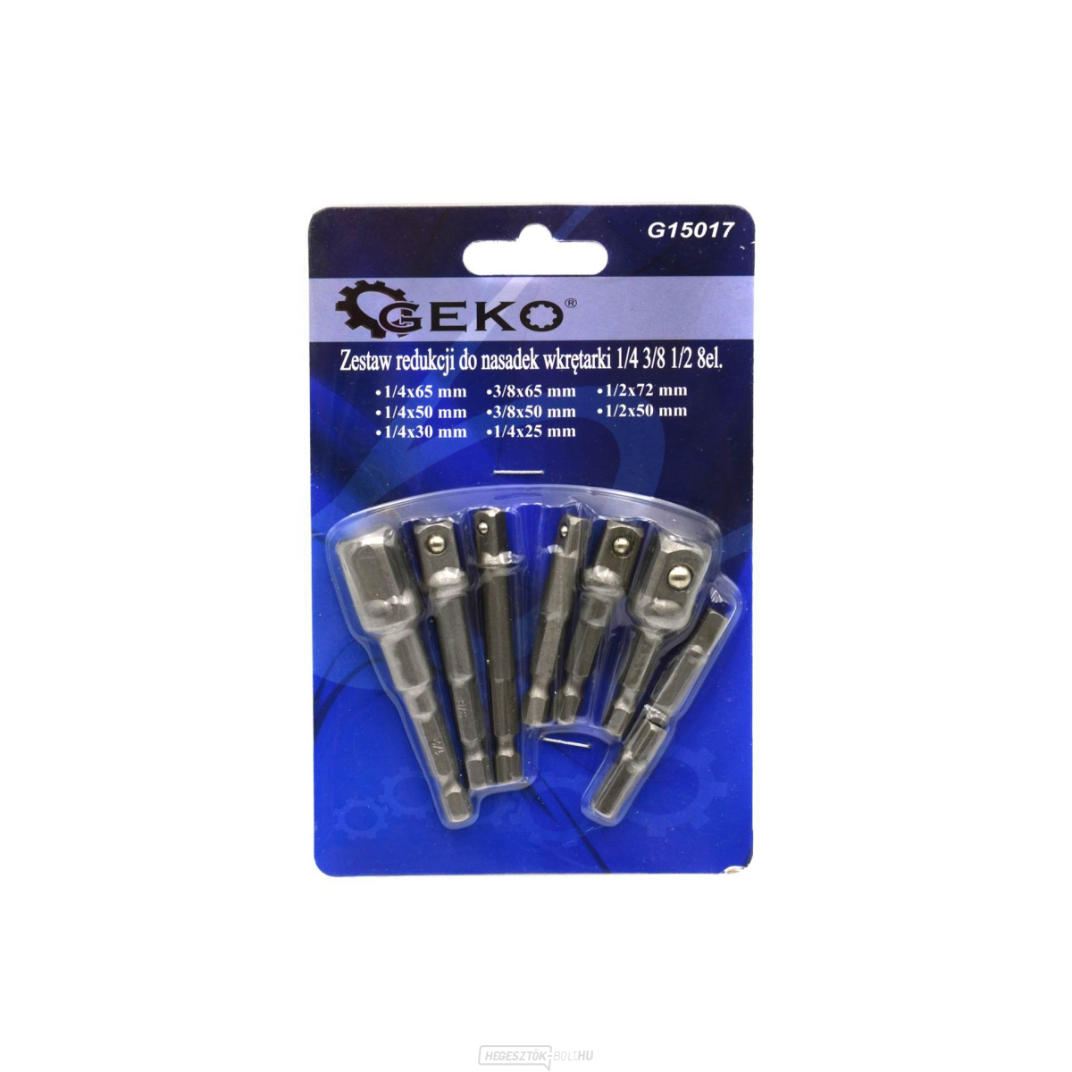 Fúrótokmány adapterek 1/4" - 3/8" - 1/2", 8 db