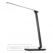 Solight LED asztali lámpa dimmelhető, 12W, fényhőmérséklet választható, USB, fekete fényű, fekete fényes gallery main image