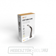 Solight LED asztali lámpa kijelzővel, 6W, 4100K, bőr, barna náhled