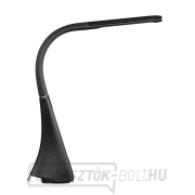 Solight LED asztali lámpa kijelzővel, 6W, 4100K, bőr, fekete Előnézet 