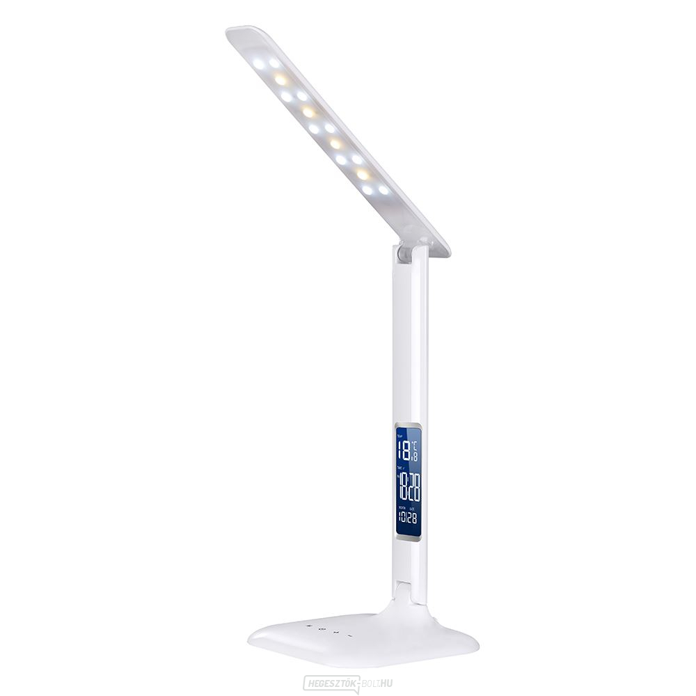 Solight LED dimmelhető asztali lámpa kijelzővel, 6W, választható fényhőmérséklet, fehér fényes fényű