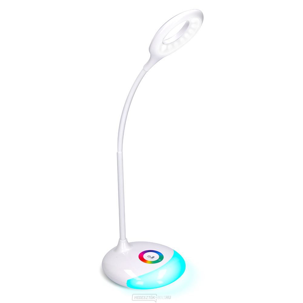 Solight LED újratölthető asztali lámpa, 5W, RGB háttérvilágítás, dimmelhető, USB tápegységgel