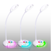 Solight LED újratölthető asztali lámpa, 5W, RGB háttérvilágítás, dimmelhető, USB tápegységgel náhled