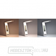 Solight LED újratölthető asztali lámpa, 5W, kijelző, színváltás, USB, fehér Előnézet 