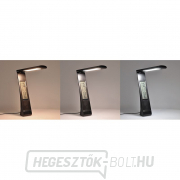 Solight LED újratölthető asztali lámpa, 5W, kijelző, színváltás, USB, fekete Előnézet 