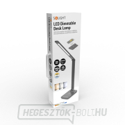 Solight LED fényszórós lámpa vezeték nélküli töltéssel, 10W, fényerőszabályzó, szürke náhled