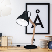 Solight asztali lámpa Falun, E27, fekete náhled