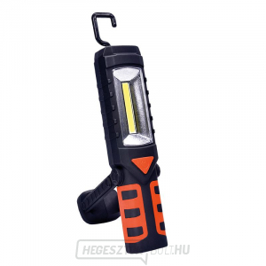 Solight multifunkciós újratölthető LED lámpa, 3W COB, 250 40lm, Li-Ion, USB, fekete és narancssárga színben. gallery main image