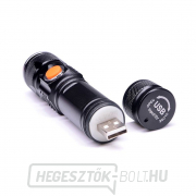 Solight LED zsebzseblámpa, 3W, 200lm, USB, Li-ion, újratölthető zseblámpa Előnézet 