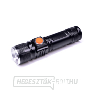 Solight LED zsebzseblámpa, 3W, 200lm, USB, Li-ion, újratölthető zseblámpa gallery main image