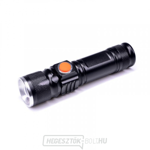 Solight LED zsebzseblámpa, 3W, 200lm, USB, Li-ion, újratölthető zseblámpa gallery main image