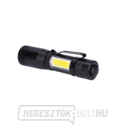 Solight LED fémlámpa 3W COB, 150 60lm, AA, fekete Előnézet 