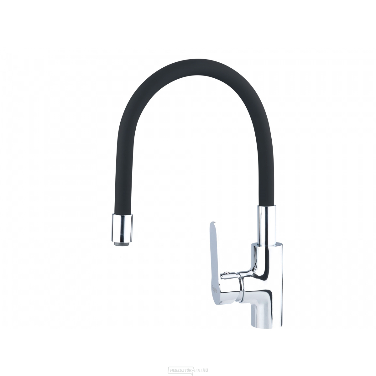 Mosdókagyló-keverő, függőleges, hajlékony karral, 35mm, fekete