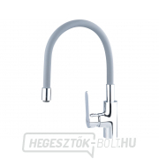 Mosdókagyló-keverő, függőleges, hajlékony karral, 35mm, szürke Mosdókagyló-keverő, függőleges, hajlékony karral, 35mm, szürke gallery main image