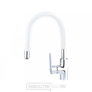 Mosdókagyló-keverő, függőleges, hajlékony karral, 35mm, fehér Mosdókagyló-keverő, függőleges, hajlékony karral, 35mm, fehér gallery main image