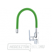 Mosdókagyló keverő, függőleges, hajlékony karral, 35mm, zöld Mosdókagyló keverő, függőleges, hajlékony karral, 35mm, zöld gallery main image