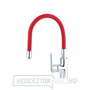 Mosdókagyló-keverő, függőleges, hajlékony karral, 35mm, piros Mosdókagyló-keverő, függőleges, hajlékony karral, 35mm, piros gallery main image