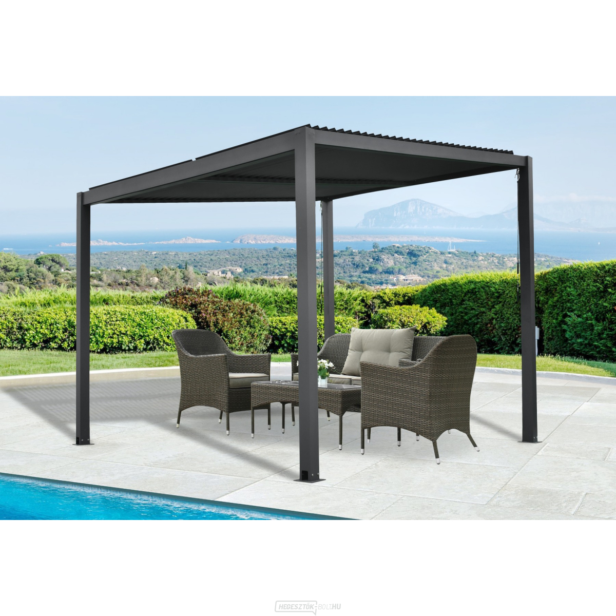 Alumínium pergola LANITPLAST BIOCLIMATIC 33