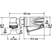 HAZET 9033M-11 Pneumatikus mini tárcsás csiszológép Előnézet 