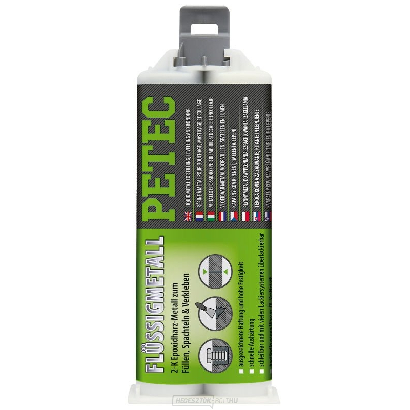 PETEC 97355 Kétkomponensű ragasztó tömítőanyag ("folyékony fém") - Flüssigmetal 50 ml