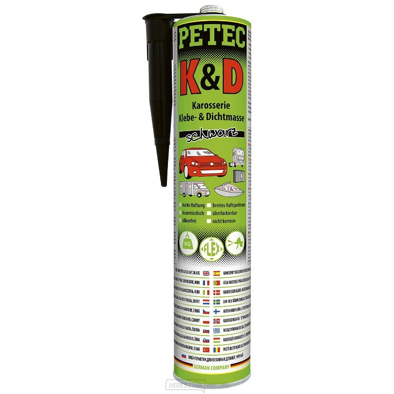 PETEC 94730 Karosszéria tömítő- és ragasztóanyag, fekete