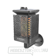 LED-es zseblámpa lánggal, napelemes töltéssel, 12x LED-del Előnézet 