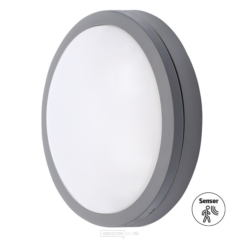 Solight LED kültéri világítás szenzorral Siena, szürke, 20W, 1500lm, 4000K, IP54, 23cm