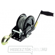 Kézi csörlő 550kg acél kötél 5mm/15m horoggal Kézi csörlő 550kg acél kötél 5mm/15m horoggal gallery main image