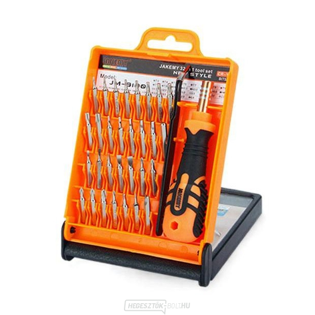 Precíziós csavarhúzó cserélhető bitek és csipeszek készletével JM-8100