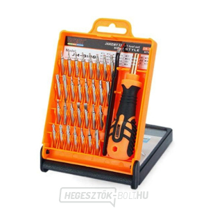 Precíziós csavarhúzó cserélhető bitek és csipeszek készletével JM-8100 Precíziós csavarhúzó cserélhető bitek és csipeszek készletével JM-8100 gallery main image