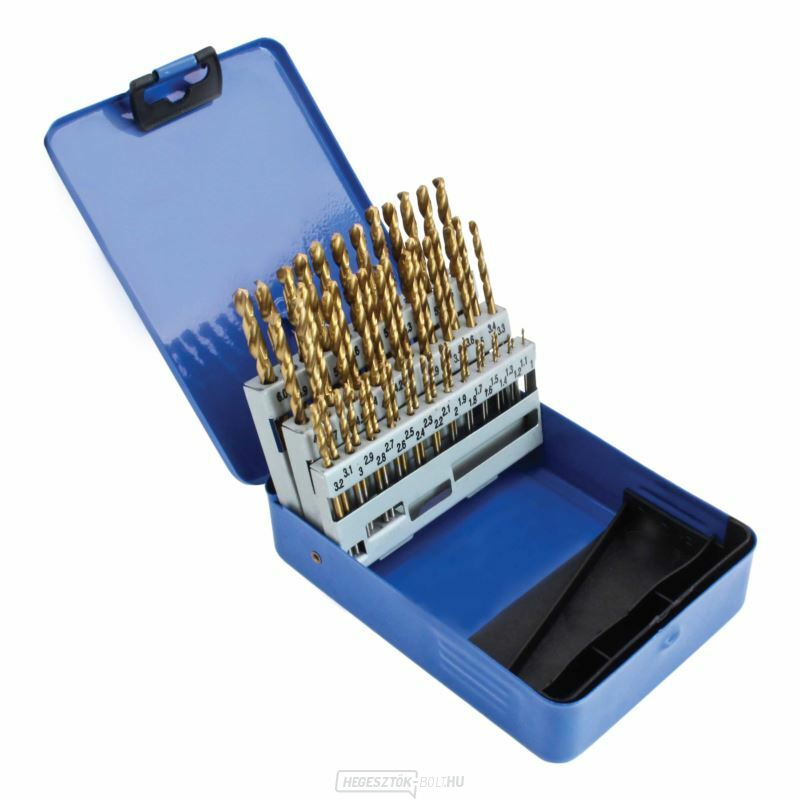 HSS TiN fém fúrószár, 1,0-6,0 mm, 51 darabos készlet - SATRA