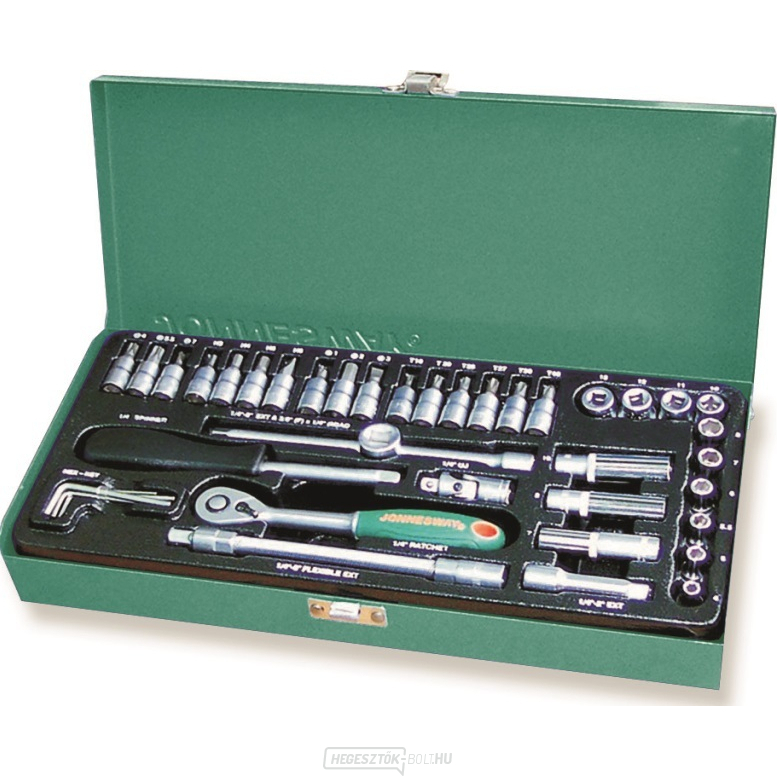 Gola szett JONNESWAY S04H2141S 1/4", dugós csatlakozófej - 41 db