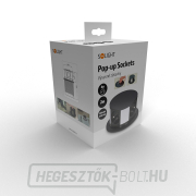 Solight hosszabbító kábel, 4 aljzat, fekete, 1,5m, kihúzható aljzatblokk, kerek forma náhled