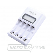 AAA/AA töltő, NiMh/NiCd, 4 bővítőhely, egyedi töltés, LCD kijelző AAA/AA töltő, NiMh/NiCd, 4 bővítőhely, egyedi töltés, LCD kijelző gallery main image